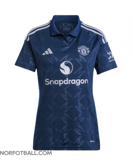 Billige Fotballdrakt Manchester United Replika Bortedrakt Dame 2024-25 Kortermet